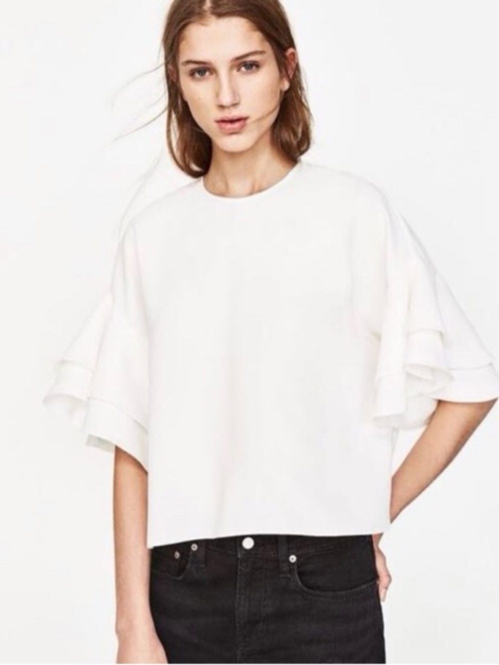 Zara Ruffle Sleeve Blouse - Picture 2 of 4